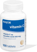 MAJOR Vitamina C 250 mg - 100 Comprimidos - Suplemento Alimenticio