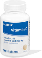 MAJOR Vitamina C 250 mg - 100 Comprimidos - Suplemento Alimenticio