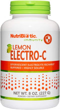 NutriBiotic Electro-C, Vitamina C y Electrolitos en Polvo, Sabor Limón, 227 g