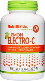 NutriBiotic Electro-C, Vitamina C y Electrolitos en Polvo, Sabor Limón, 227 g