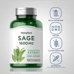 Piping Rock Sage Supplement | 180 Capsules | Concentrated Herbal Extract | Non-GMO & Gluten-Free Formula
