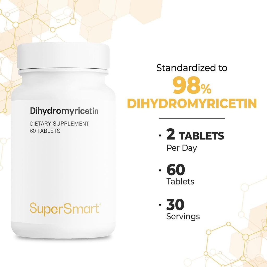 Supersmart Dihydromyricetin 600mg - DHM 98% - 60 Comprimidos