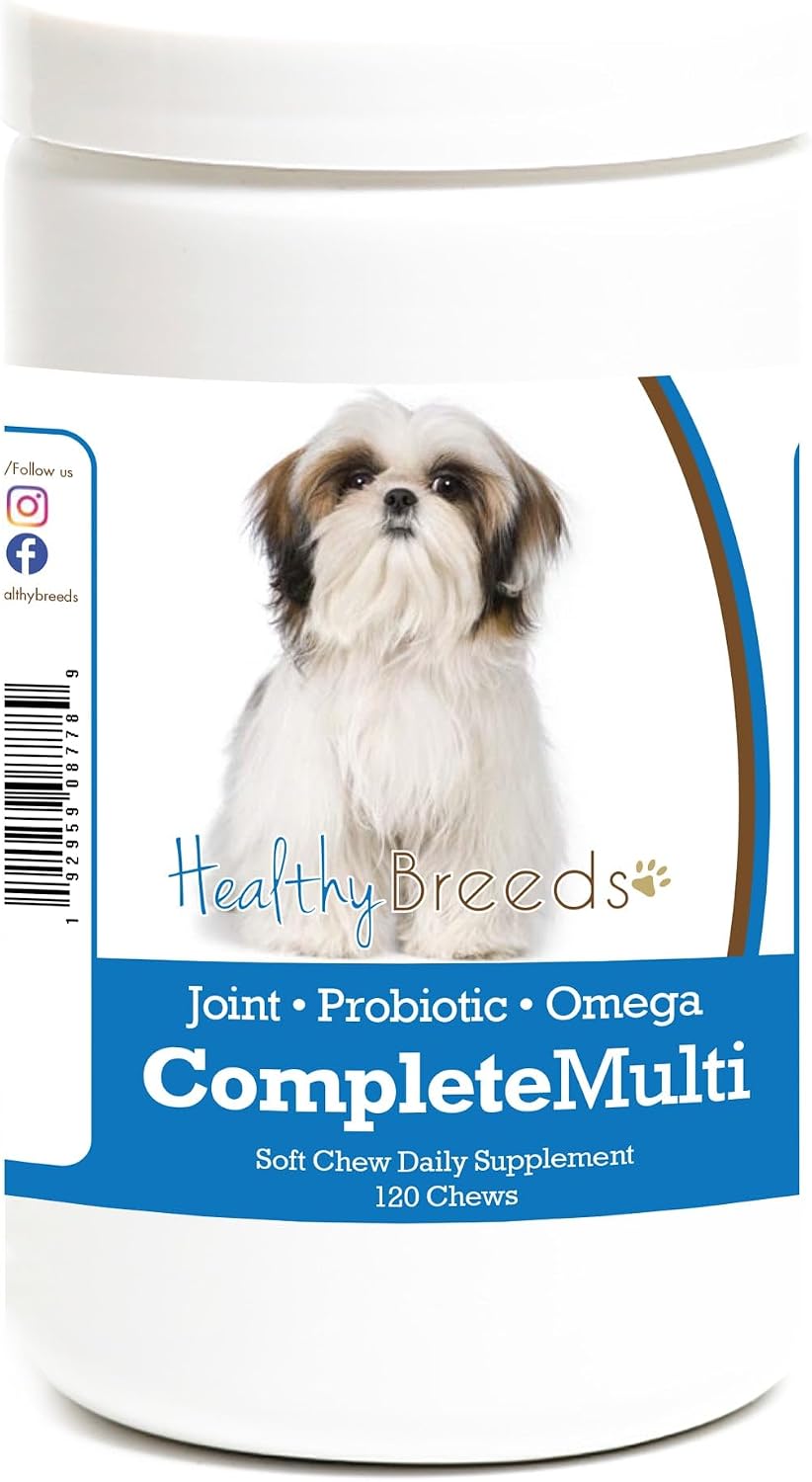 Healthy Breeds Shih Tzu Multivitamínico Todo en Uno Masticable Blando 120 unidades