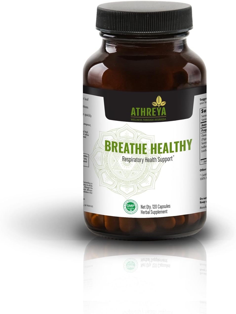 Athreya Herbs Breathe Healthy Cápsulas, 120 cápsulas