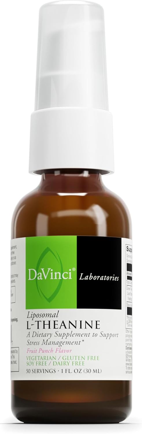 DAVINCI Labs L-Teanina Liposomal - Complemento para Estrés, Concentración y Relajación - 30 ml