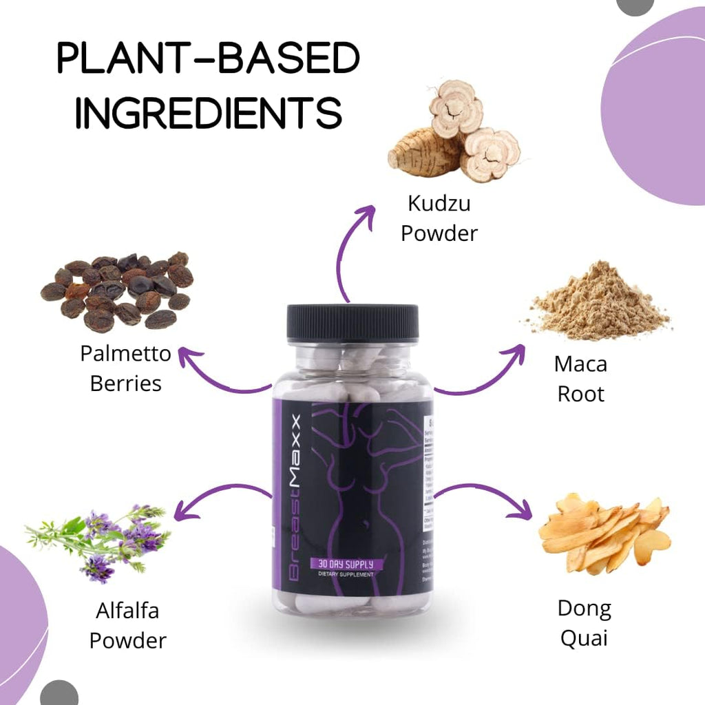 Breast Maxx: Fórmula Original para Senos con Ingredientes Naturales - Suplemento para Mujeres y Hombres