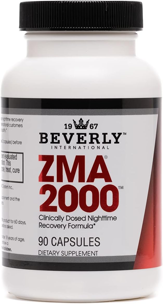 Beverly International ZMA 2000 - 90 Cápsulas - Zinc, Magnesio Aspartato y Vitamina B6