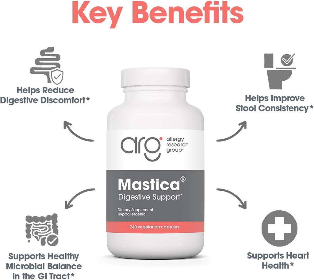 Allergy Research Group Mastica - Resina de Masilla de Quíos 1000 mg - 240 Cápsulas