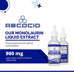Monolaurin Extracto Líquido 900 mg, 4.8 oz (142 ml), 158 Dosis – No Transgénico, Sin Gluten, Probado por Terceros