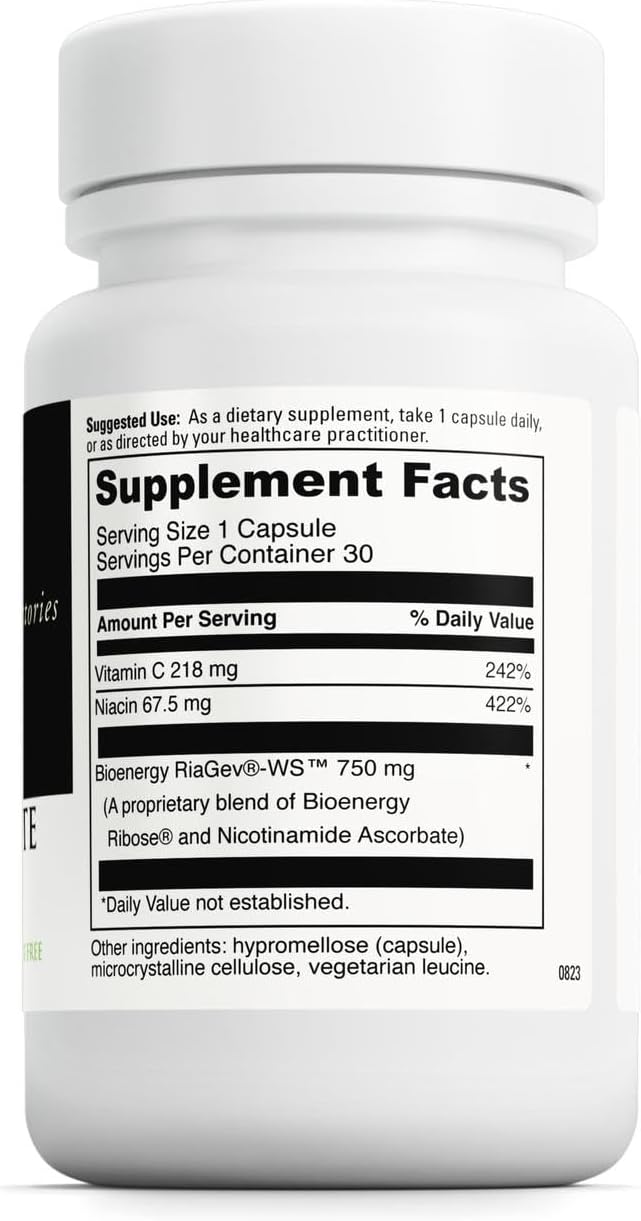 DAVINCI Labs NAD+ Activate - Suplemento NAD con Vitamina C y Niacina - 30 Cápsulas - Sin Gluten, Sin Soja, Vegetariano