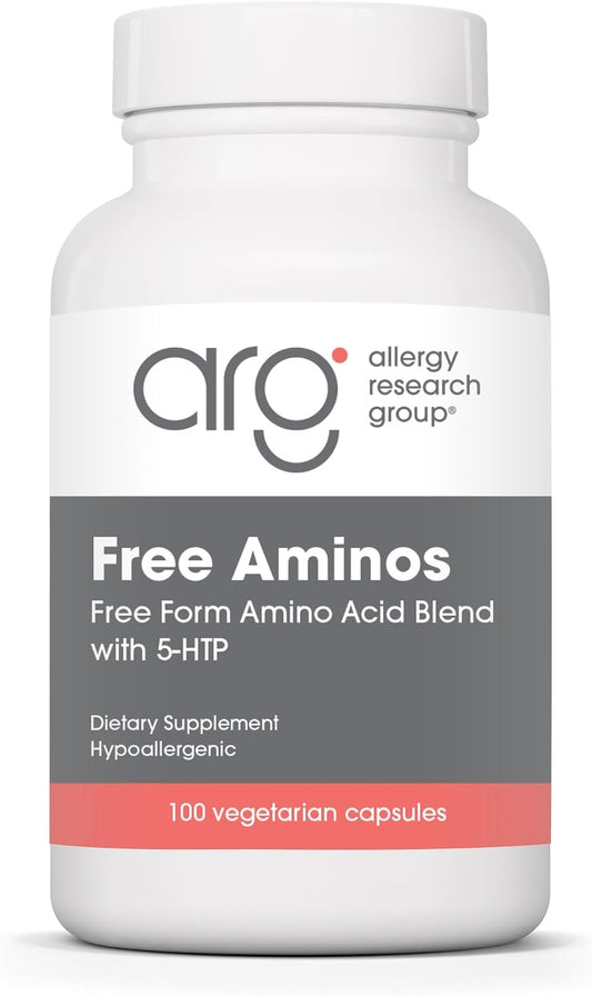 ARG Free Aminos - Free-Form Amino Acid Complex with 5-HTP - 100 Vegetarian Capsules