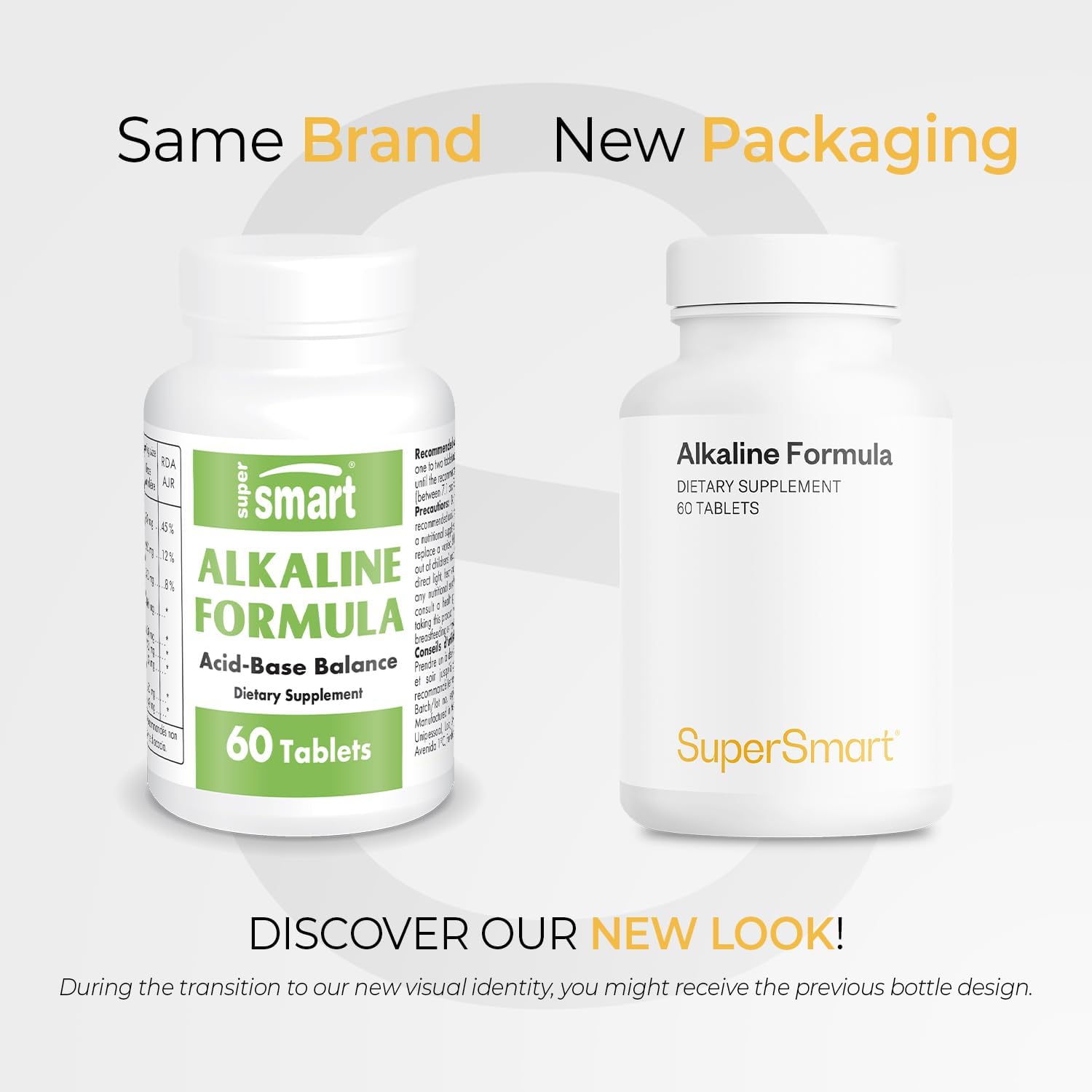 Supersmart Alkaline Formula - Fórmula Avanzada con Fosfato de Potasio, Calcio y Citrato de Magnesio - Equilibrio del pH - 60 Comprimidos