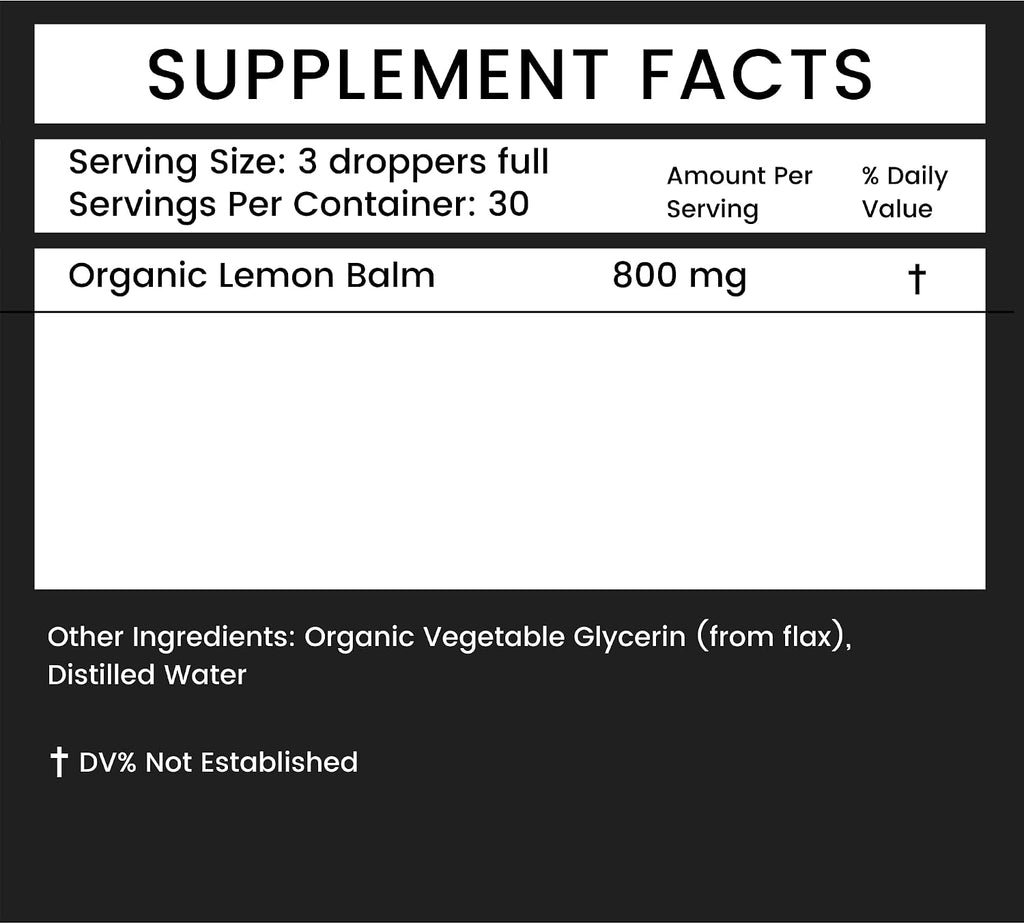 Khroma Herbal Products - Melisa Orgánica - 800 mg Líquido - 30 Dosis