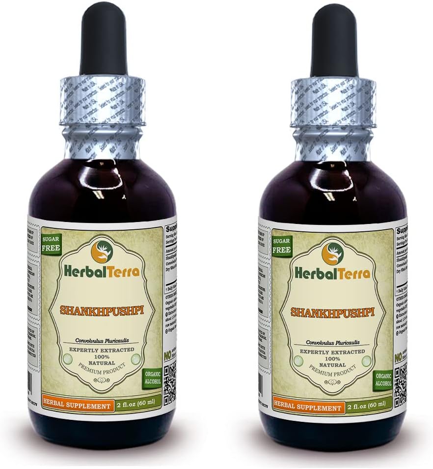Extracto Líquido de Shankhpushpi (Convolvulus Pluricaulis) – Hierba Entera Seca – 5x60 ml