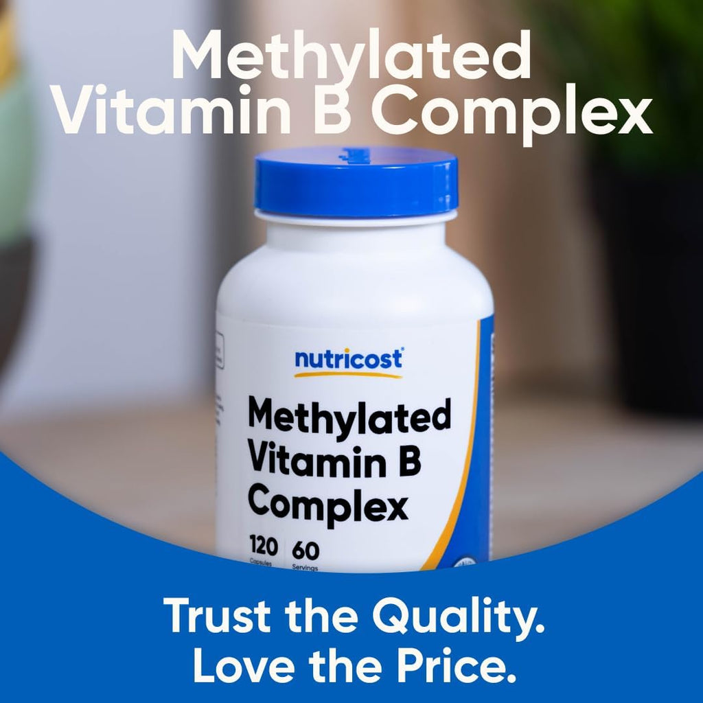 Nutricost Methylated Vitamin B Complex 120 Cápsulas - (60 Servicios) Sin Gluten