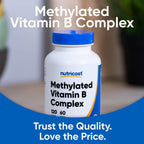 Nutricost Methylated Vitamin B Complex 120 Cápsulas - (60 Servicios) Sin Gluten