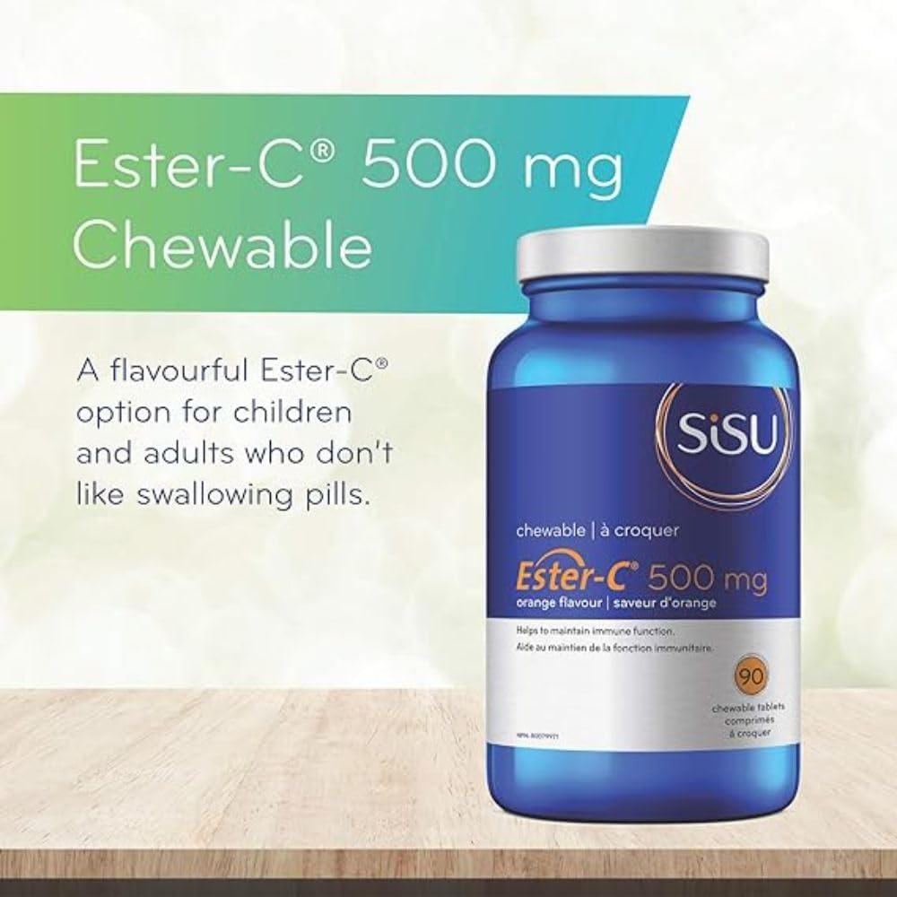 Sisu Ester C 500 mg Chewable Orange, 90 tablets