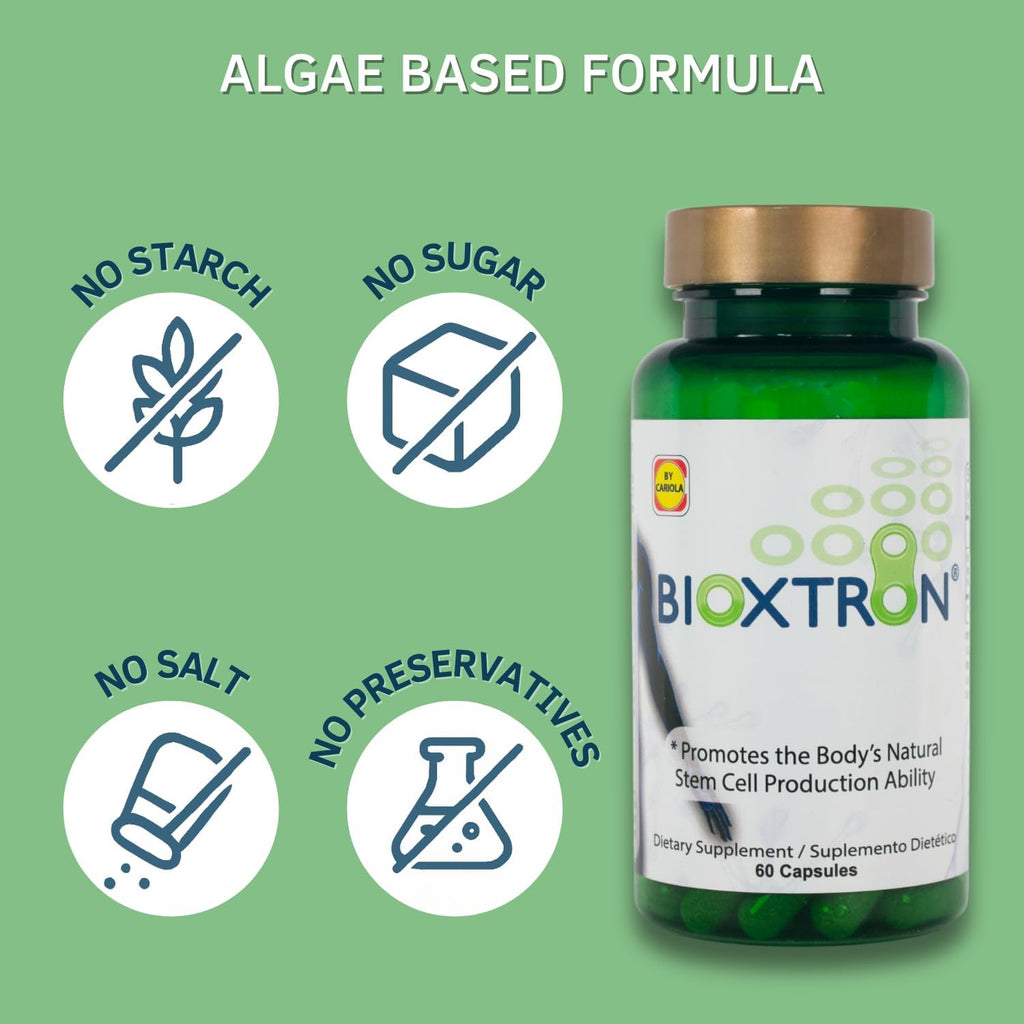 Bioxtron Cápsulas de Suplemento Natural con Alga Verde Azul y Espirulina - 60 Cápsulas