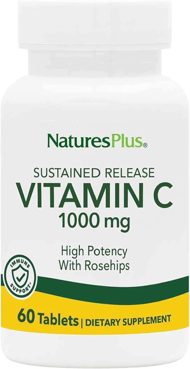 NaturesPlus Vitamin C 1000 mg with Rose Hips - 60 Sustained Release Tablets