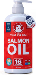 Aceite de Salmón para Perros y Gatos - Omega 3 EPA DHA - Apoyo para Piel, Pelo, Articulaciones e Inmunidad - 473 ml
