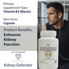 Health Defender Kidney Support - Apoyo Renal para CKD y Salud Renal, 120 Cápsulas