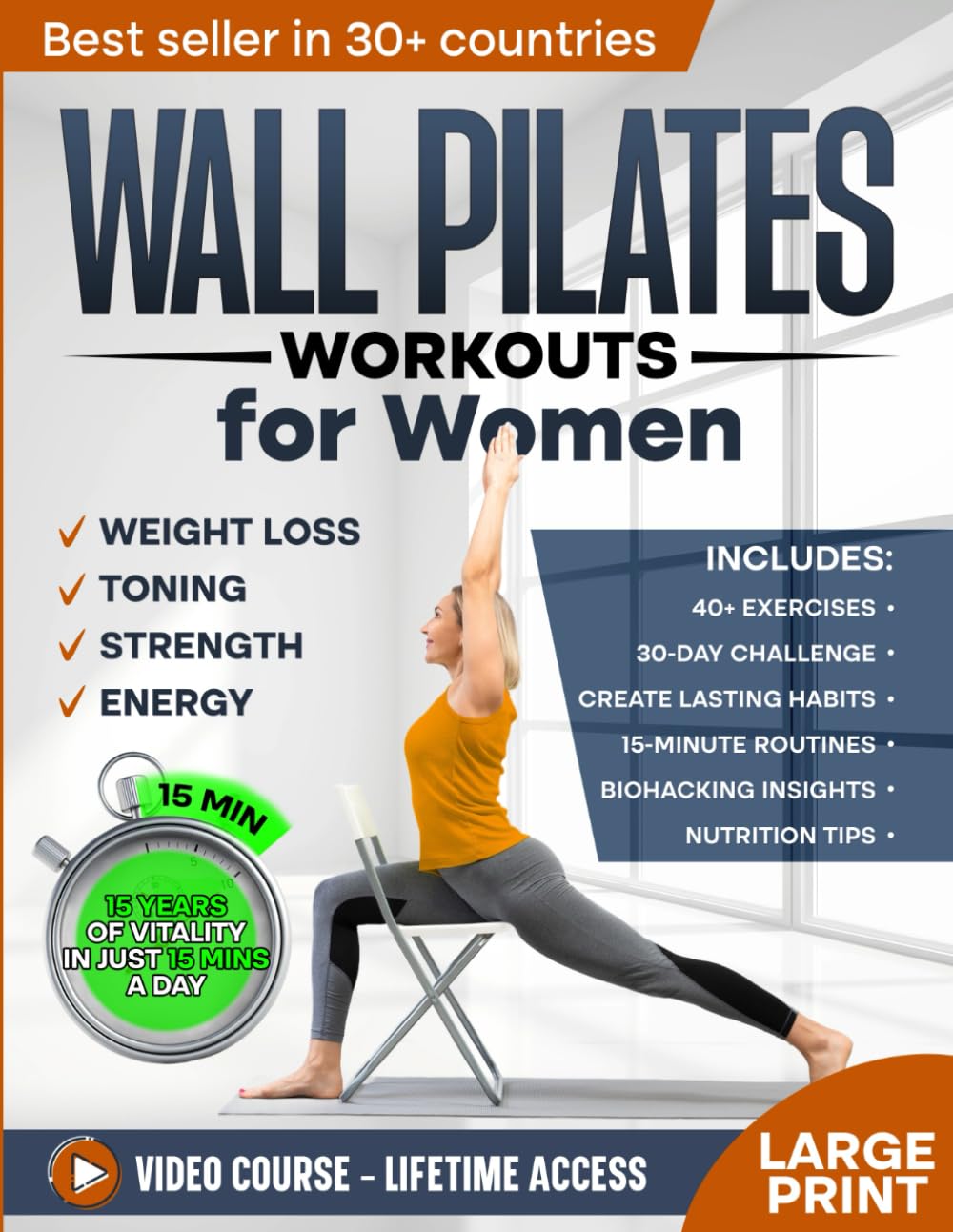 Wall Pilates Workouts for Women: Sculpt a New You in Just 30 days! Step-by-Step Easy to Follow Illustrated Exercises to Tone Your Glutes, Strengthen ... Posture and Balance (Defy Aging at Home)