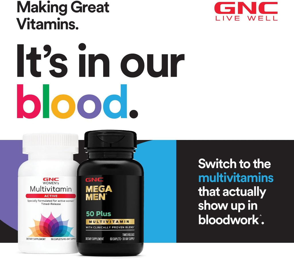 GNC Mega Men Joint Vitapak Program para Hombres: 3 Productos en 1 Pack, Multivitamínico, Glucosamina y Condroitina, 30 Sobres Diarios