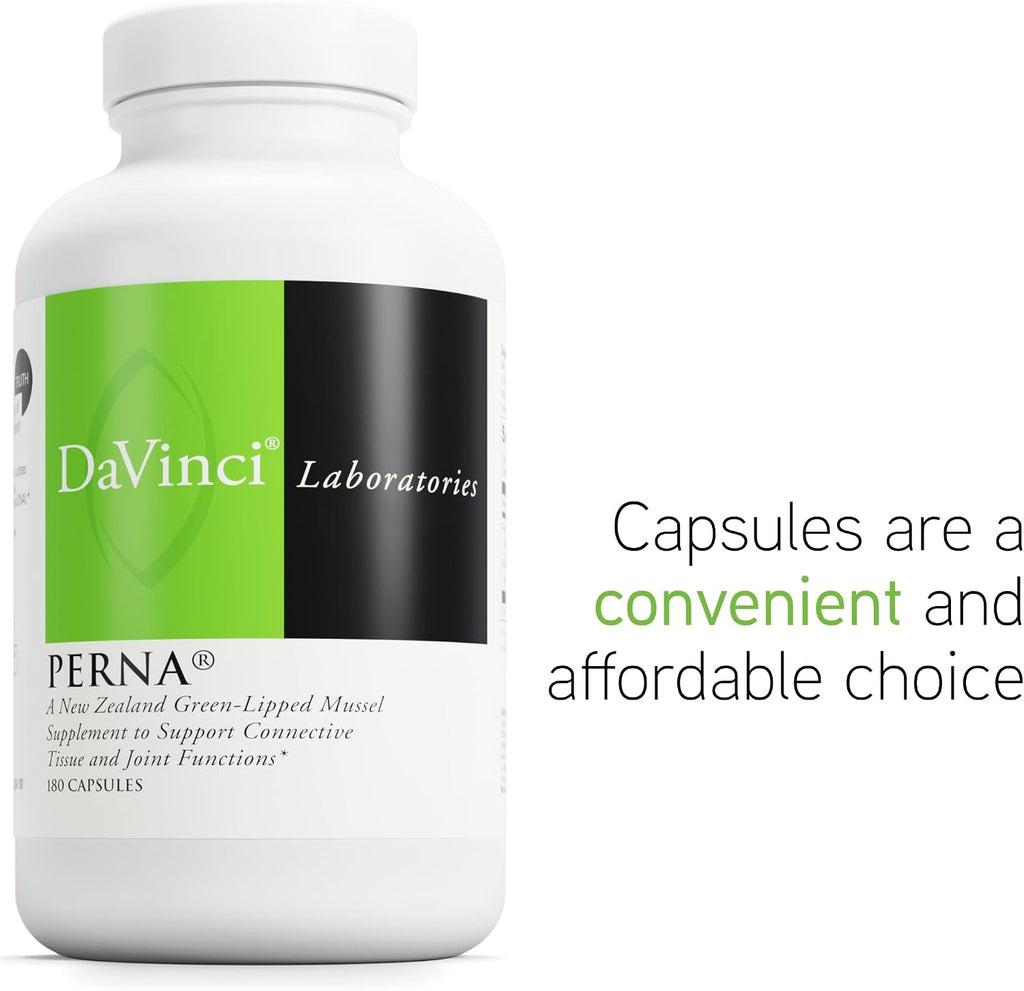 DAVINCI Labs Perna - Mejillón de Nueva Zelanda para Articulaciones, 180 Cápsulas