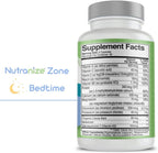 Nutranize Zone Complemento de Calcio, Magnesio Glicinato, Vitamina D3, K2 MK7, Metilfolato, Berberina, Cromo Picolinato, Canela, Melatonina (Pack Doble)
