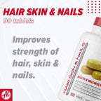 Metabolic Nutrition Hair Skin & Nails Maximum Potency Health and Wellness Solution 90 Tablets