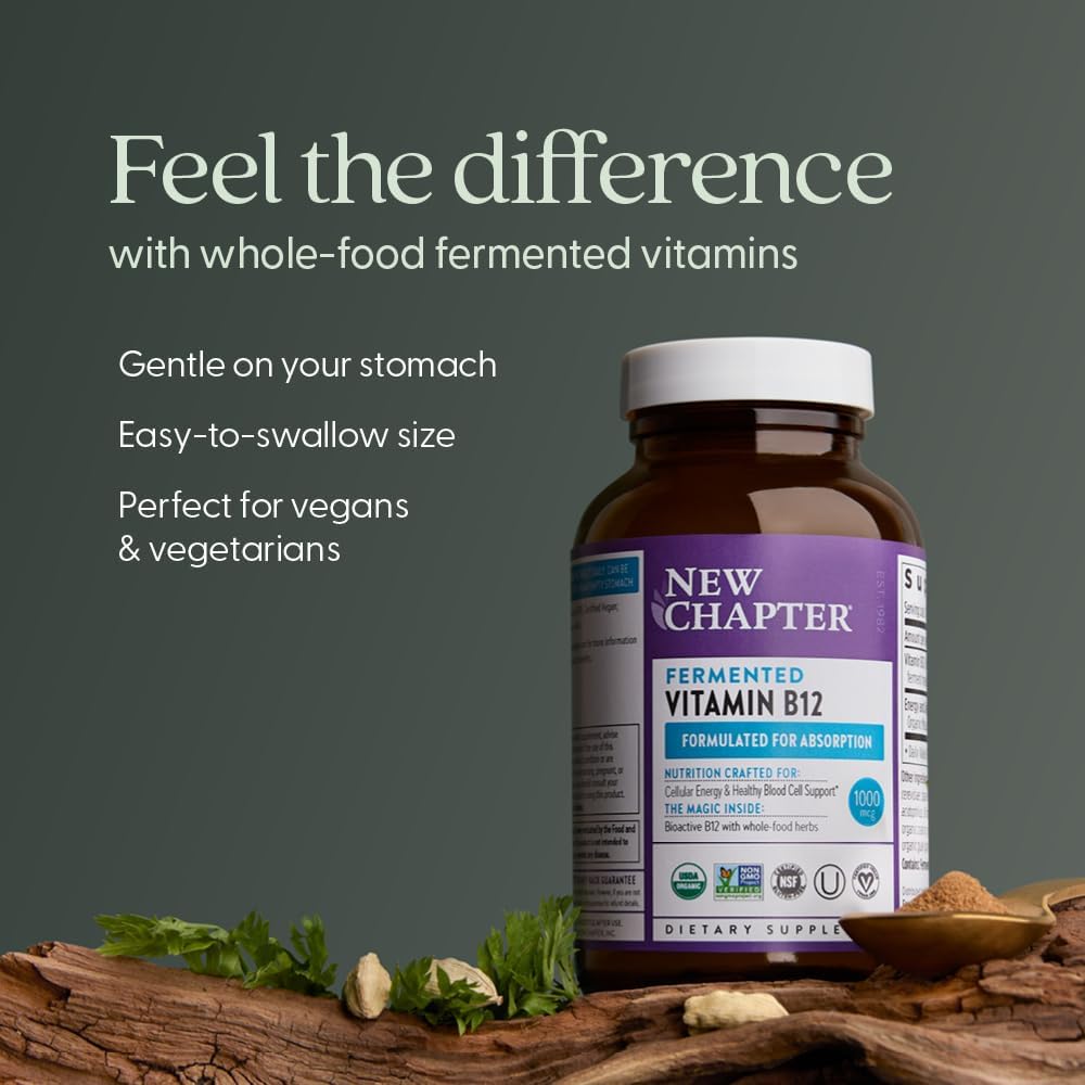 New Chapter Vitamina B12 Fermentada 1000 mcg - 60 Comprimidos