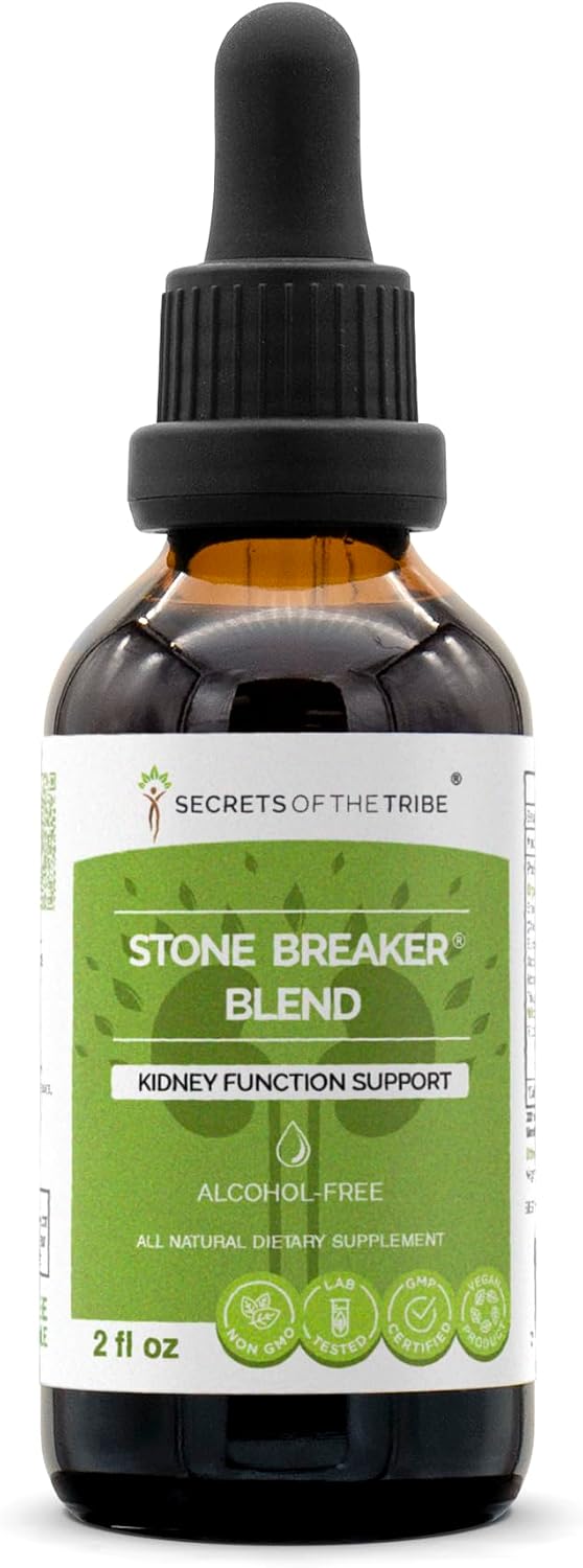 Secrets of the Tribe Stone Breaker Blend Extracto Sin Alcohol - Tintura de Hierbas para el Bienestar Renal (118 ml)