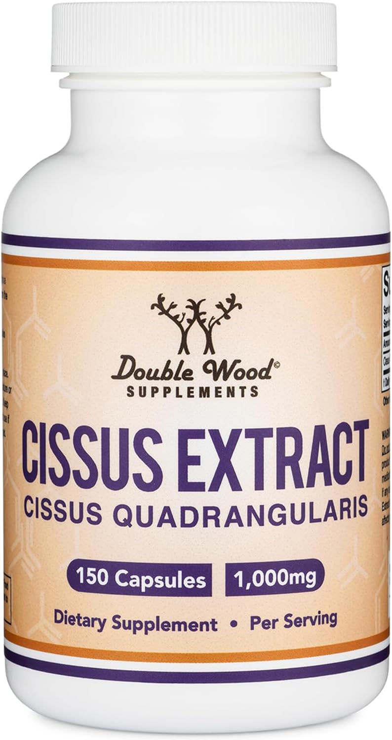 Double Wood Supplements Cissus Quadrangularis Super Extract, 150 Cápsulas (1000mg)