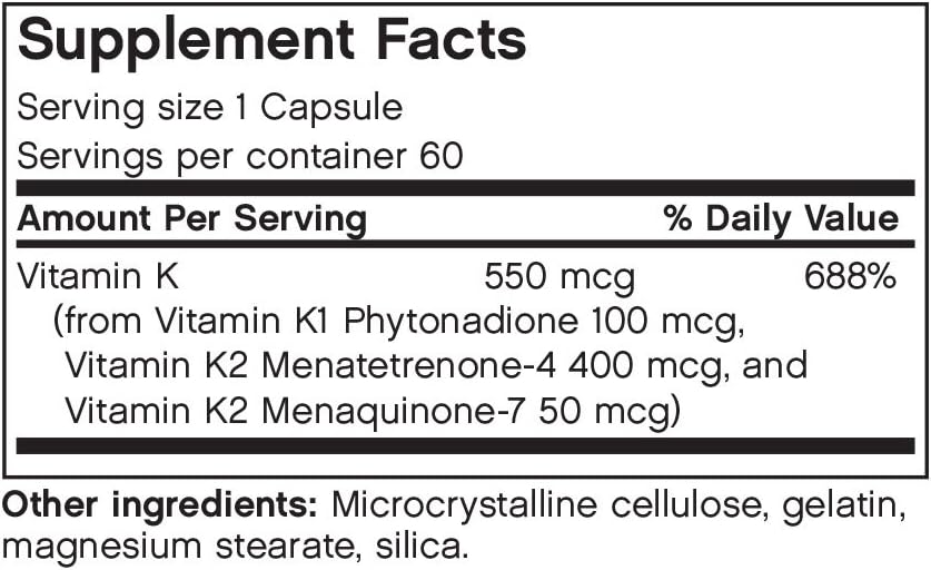 Futurebiotics Triple Play Vitamin K Capsules, 60 Capsules