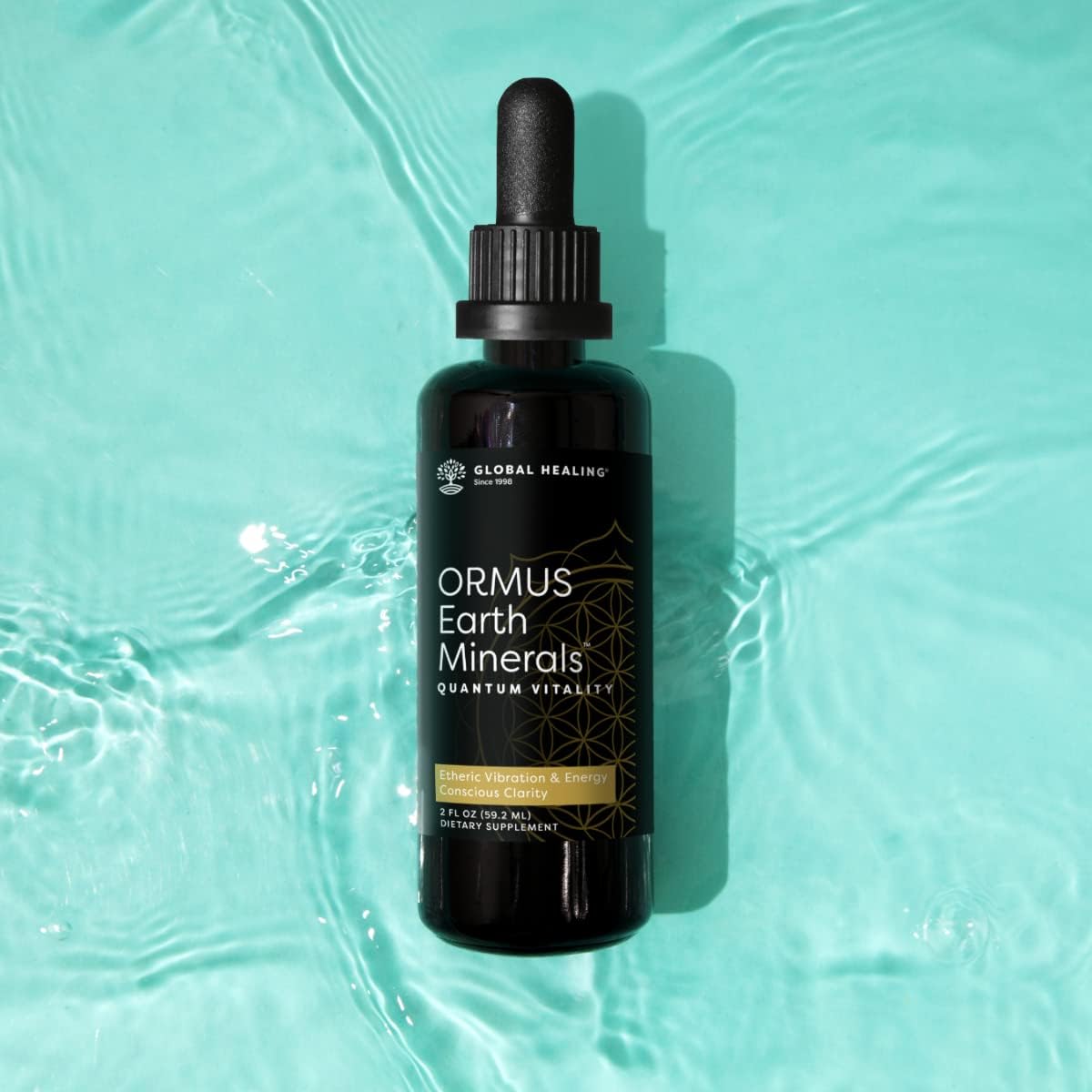 Global Healing Center ORMUS Earth Minerals - Mezcla Líquida de Oro, Platino e Iridio (60 ml)