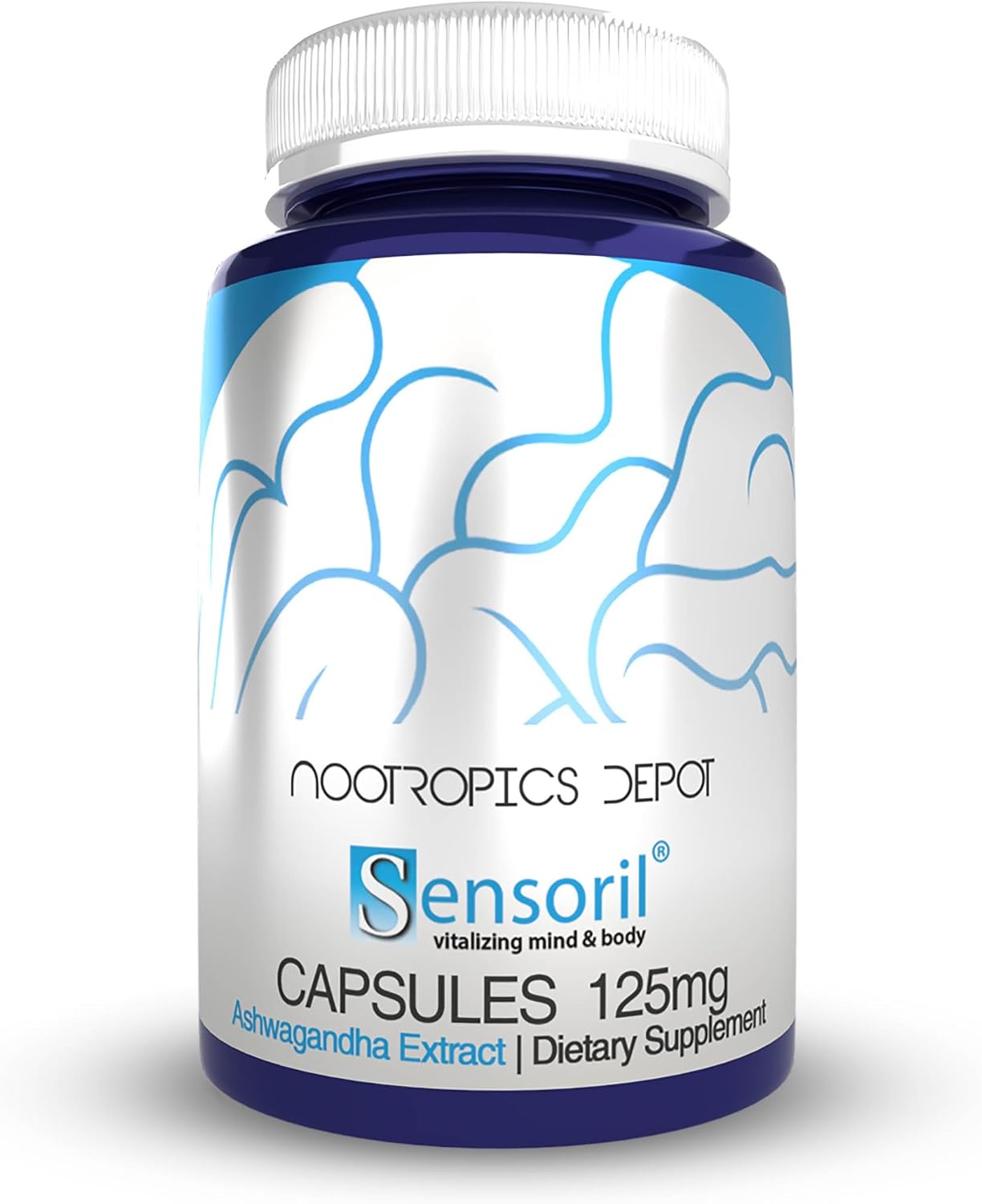 Nootropics Depot Sensoril Ashwagandha 125 mg Cápsulas, 180 unidades