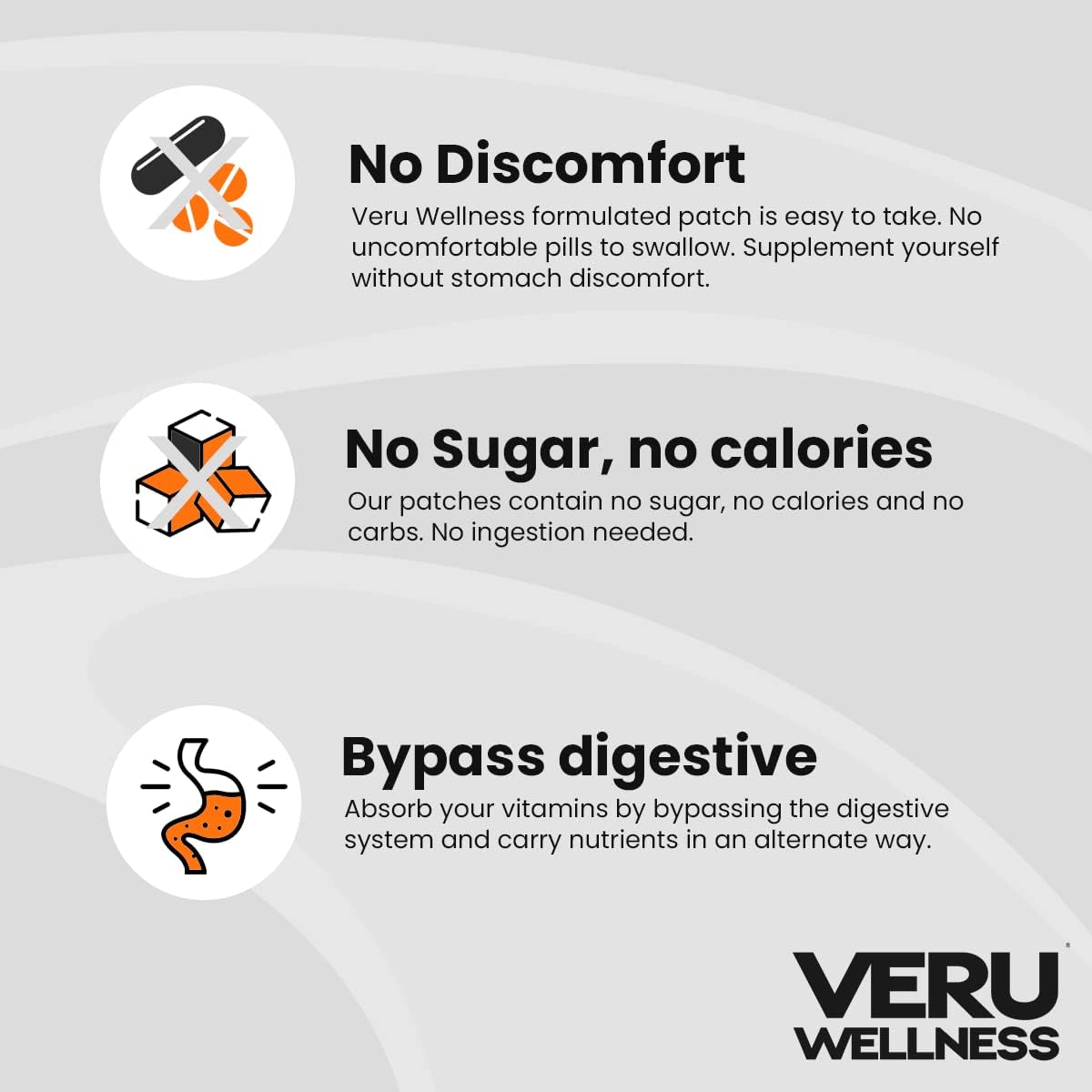 Veru Wellness Parche Multivitamínico Post Bariátrico con B12 y Hierro - 60 Parches Multivitamínicos + 32 Parches de B12