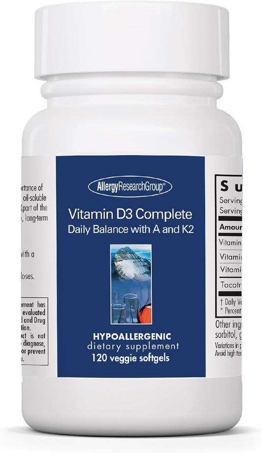 Allergy Research Group Vit D3 Complete - 120 softgels vegetales
