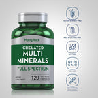 Piping Rock Complejo Mineral Quelado | 120 Cápsulas | Para Hombres y Mujeres | Sin Hierro | No-GMO, Sin Gluten