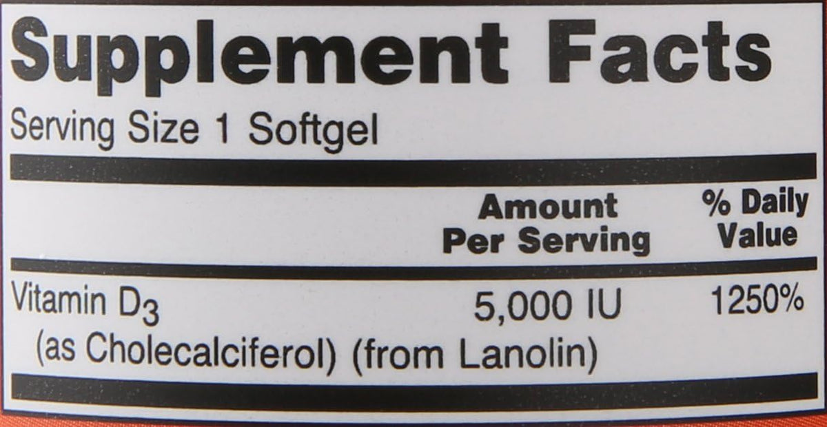 NOW Vitamin D-3 5.000 UI, 120 Cápsulas – El funcionamiento normal del sistema inmunitario. – Image 5