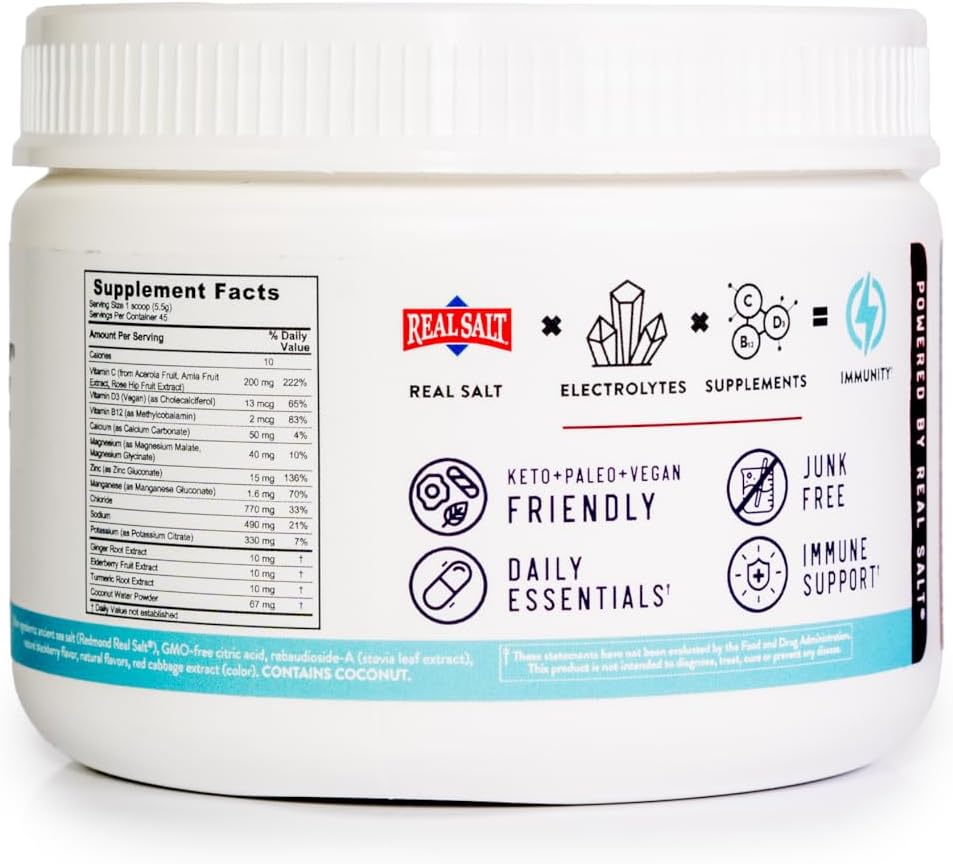 Redmond Re-Lyte Immunity Multivitamínico con Electrolitos (BlackBerry)