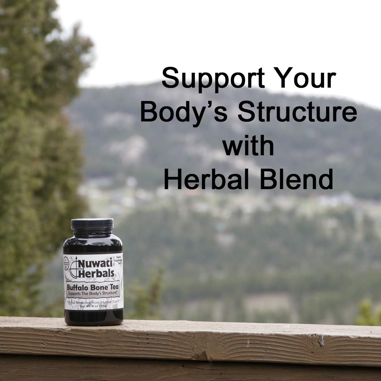 Nuwati Herbals - Té de Hierbas Buffalo Bone - Apoya la Estructura del Cuerpo - para Huesos, Cabello y Piel, Té a Granel, 113 g