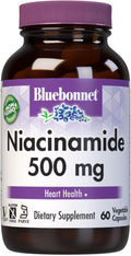 Bluebonnet Nutrition Niacinamida 500 mg - 60 Cápsulas Vegetales - Sin Soja, Sin Gluten, Vegano, No GMO