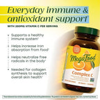 MegaFood Complejo C - Suplemento Vegano de Vitamina C con Alimentos Integrales, 180 Comprimidos