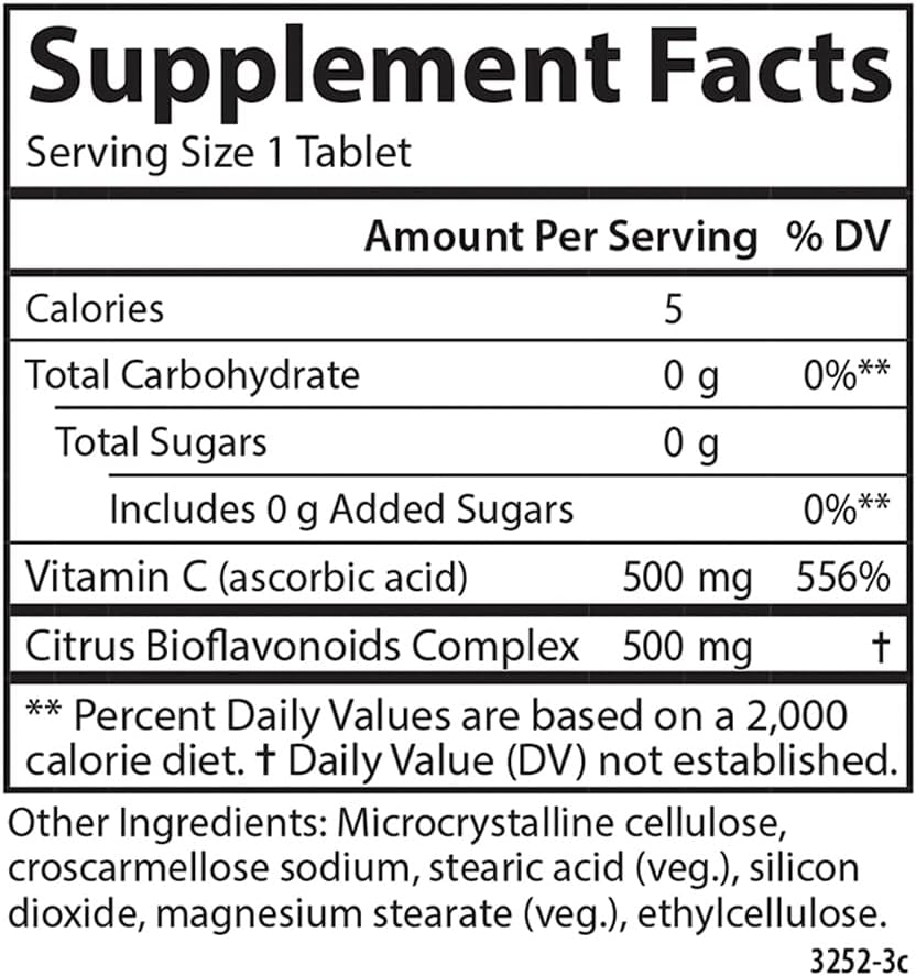 Carlson Super-C Complex, Vitamin C + Bioflavonoids, 250 Vegetarian Tablets