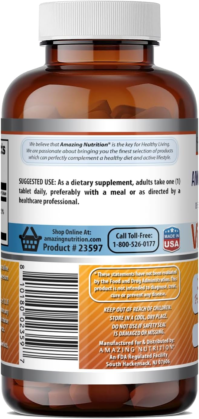 Amazing Formulas Vitamina B6 (Piridoxina) 25 mg, 250 Comprimidos