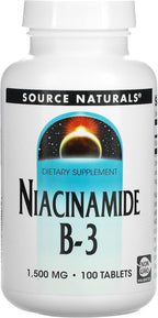Source Naturals Niacinamida 1500mg Vitamina B-3 Liberación Prolongada - 100 Comprimidos