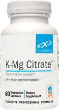 XYMOGEN K-Mg Citrate - Potasio y Magnesio Citrato - Electrolitos, Función Muscular y Nerviosa - Vegano, Sin Gluten y Sin OMG - 60 Cápsulas