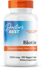 Doctor's Best Biotina 10000 mcg - 120 Cápsulas Veganas