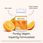 EZ Melts Vitamina C - 60 Comprimidos Bucodispersables - Sabor Naranja Cítrico